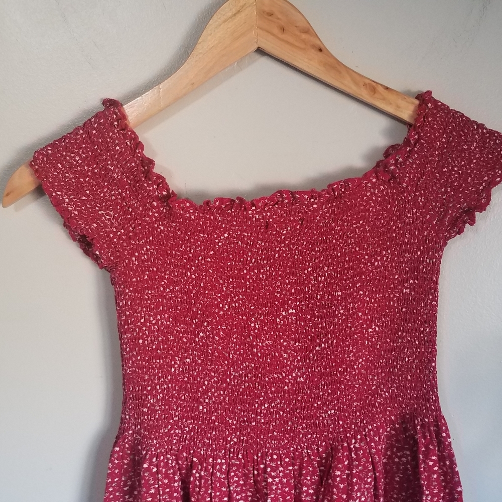 Brandy Melville Floral Off Shoulder Smocked Dress - Picture 8 of 8
